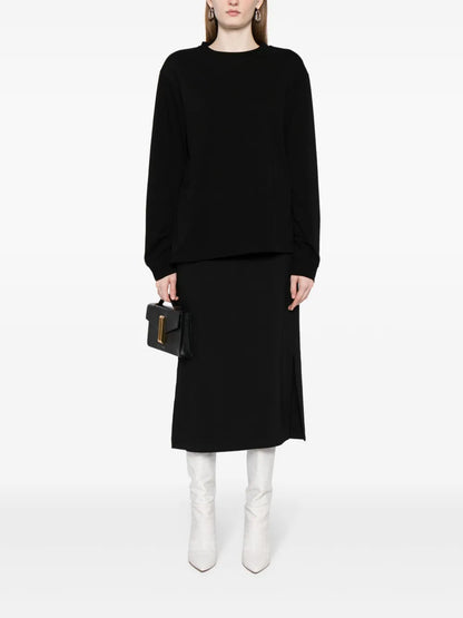 Long-Sleeve Crew-Neck Top