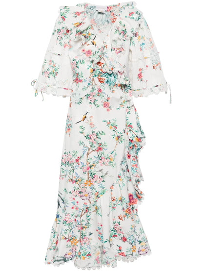 Floral-Print Midi Dress