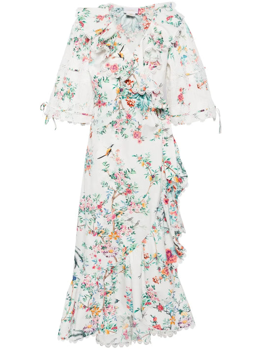 Floral-Print Midi Dress