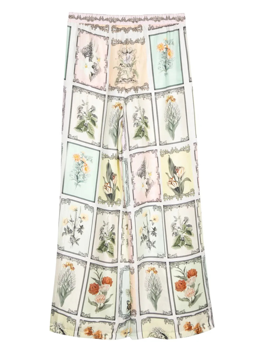 Long Live Letterpress-Print Wide-Leg Trousers