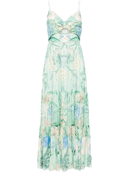 Graphic-Print Maxi Dress