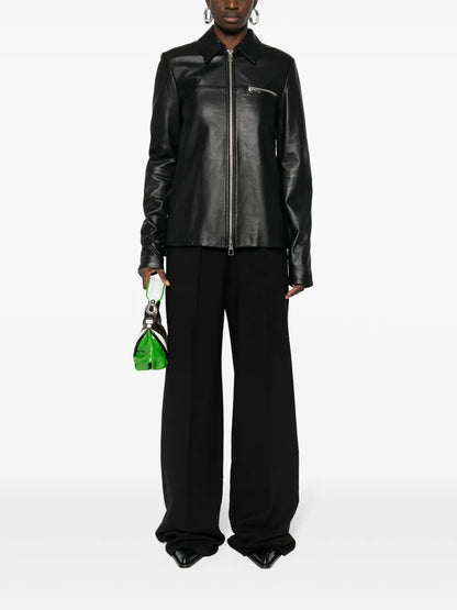 Zipped Leather Jacket