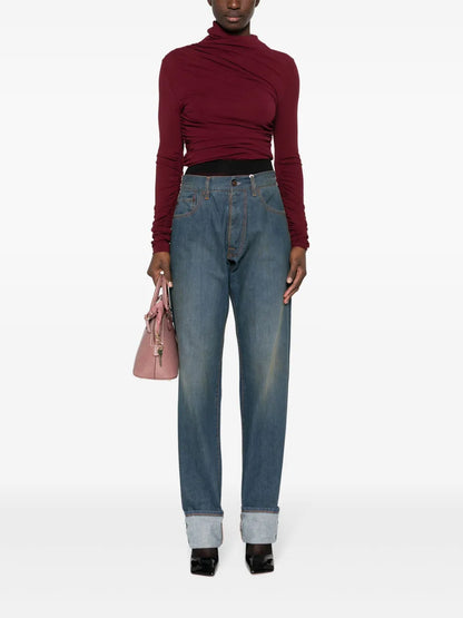Straight-Leg Cotton Jeans