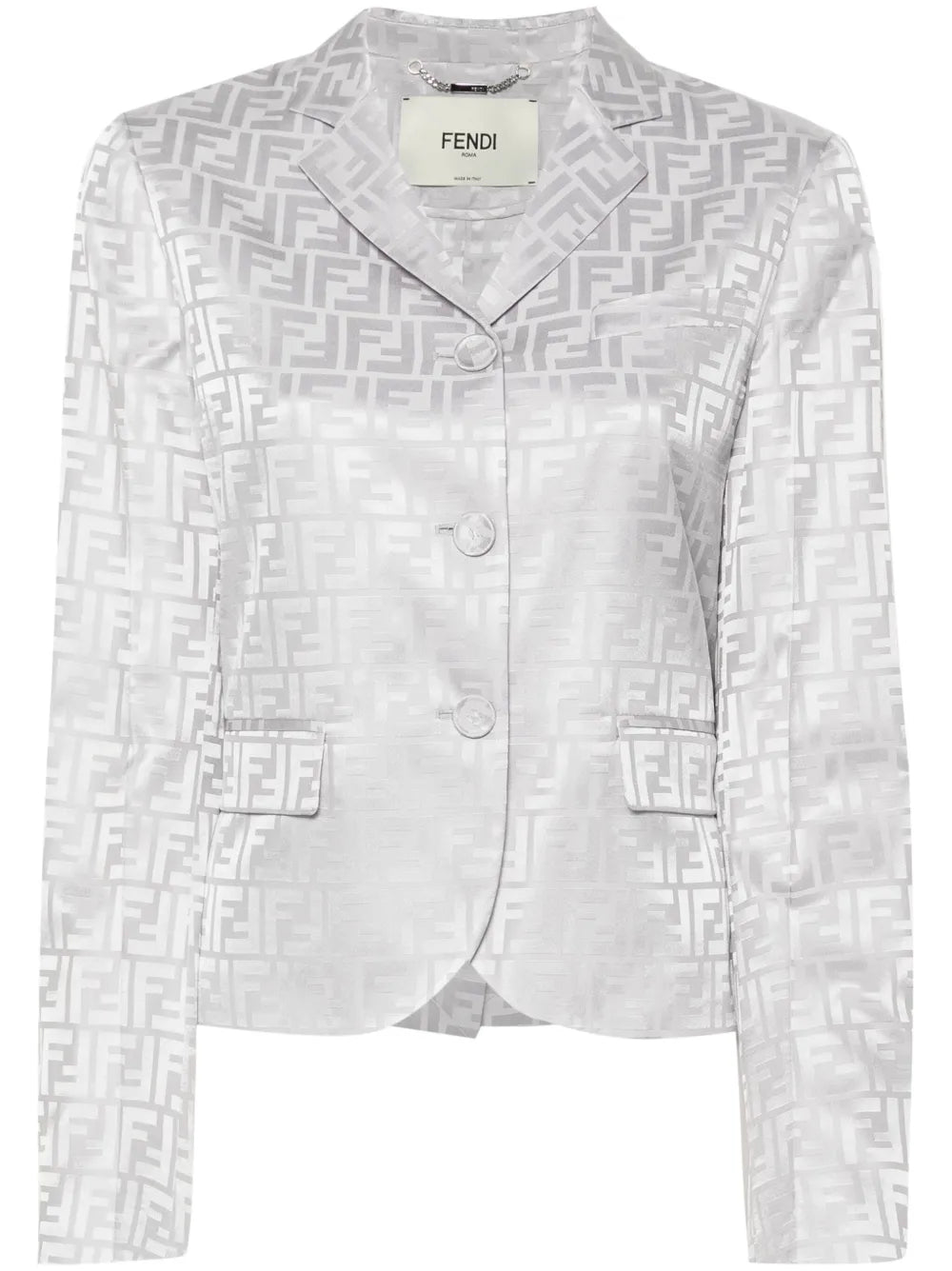 Ff-Jacquard Silk Blazer