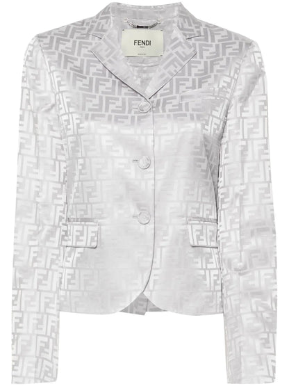 Ff-Jacquard Silk Blazer