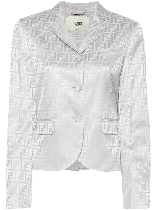Ff-Jacquard Silk Blazer