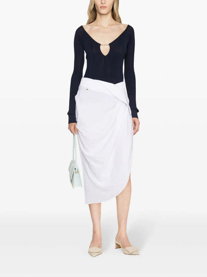 La Jupe Asymmetric Midi Skirt
