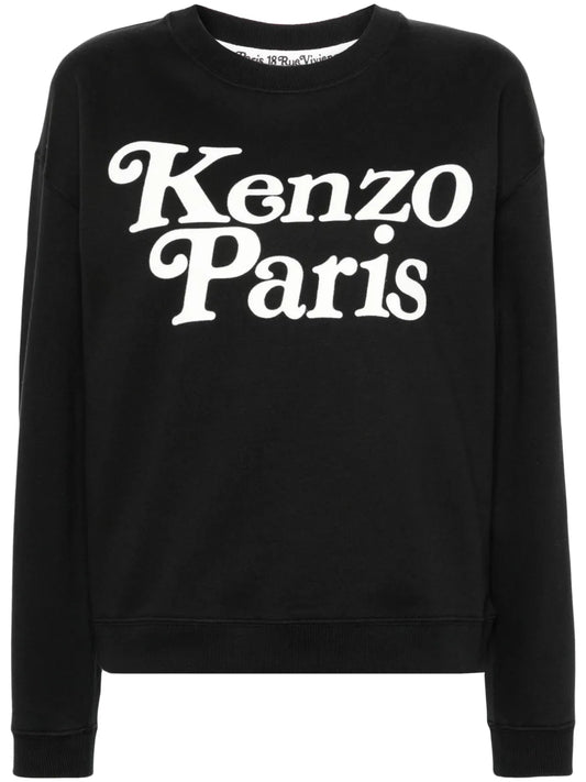 Flocked-Logo Sweatshirt
