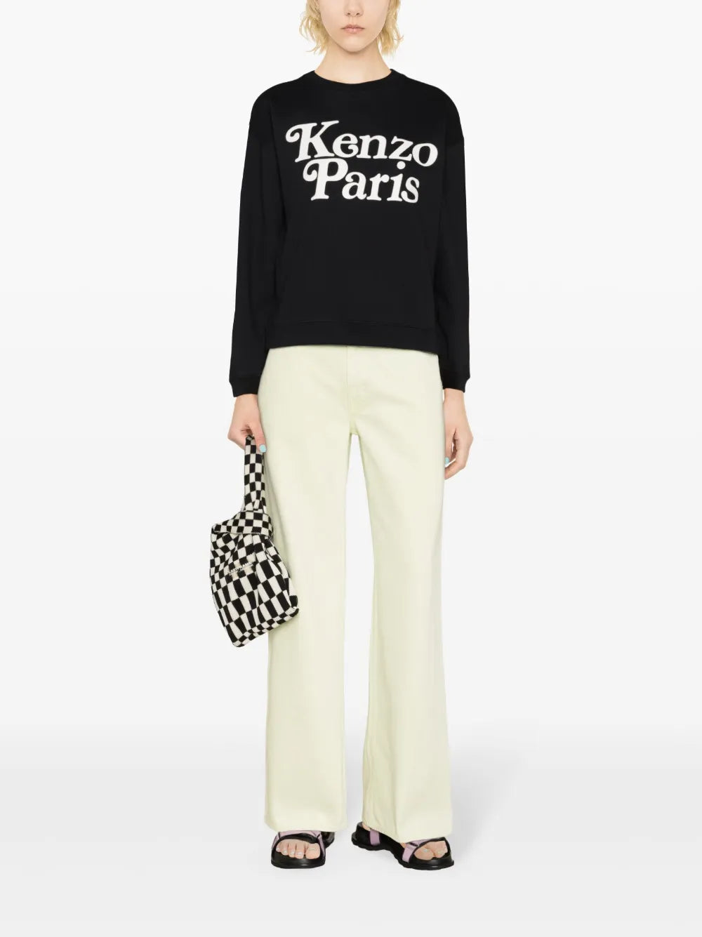 Flocked-Logo Sweatshirt