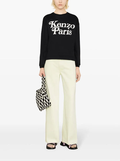 Flocked-Logo Sweatshirt