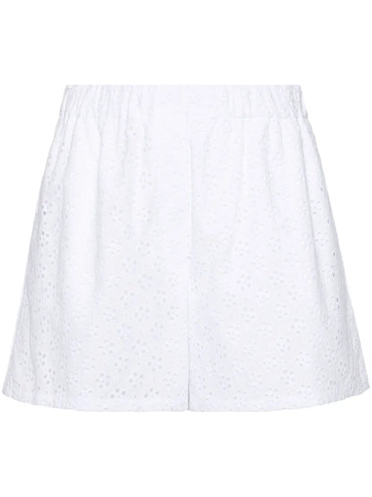 Broderie-Anglaise High-Rise Short Shorts