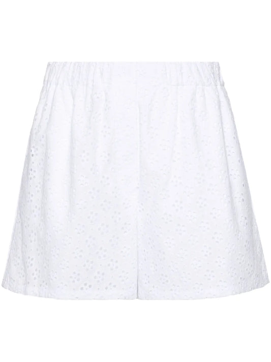 Broderie-Anglaise High-Rise Short Shorts