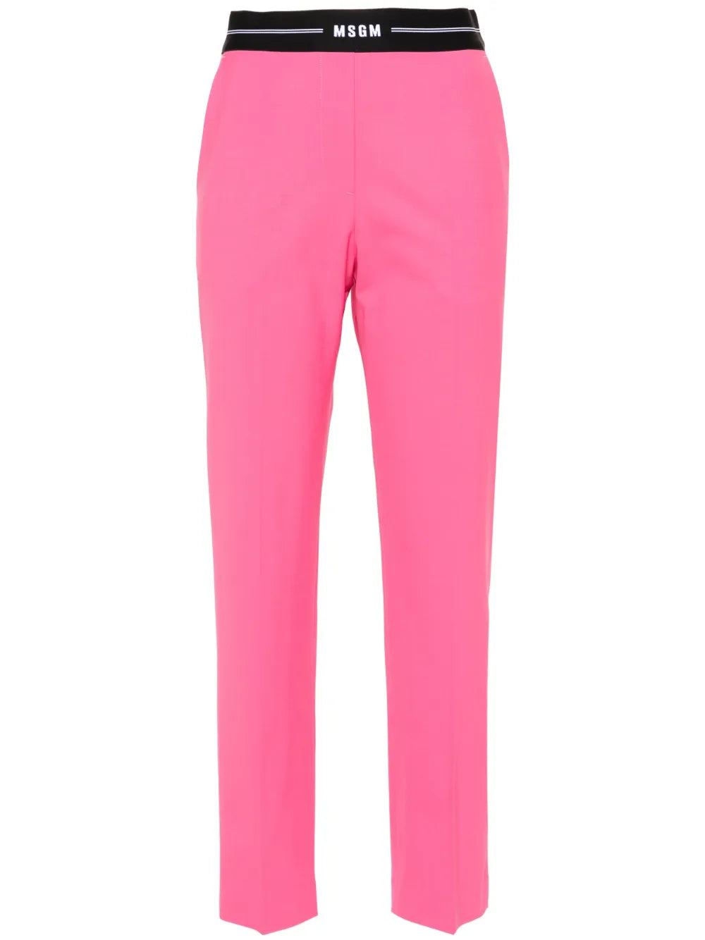 High-Waist Slim-Fit Trousers