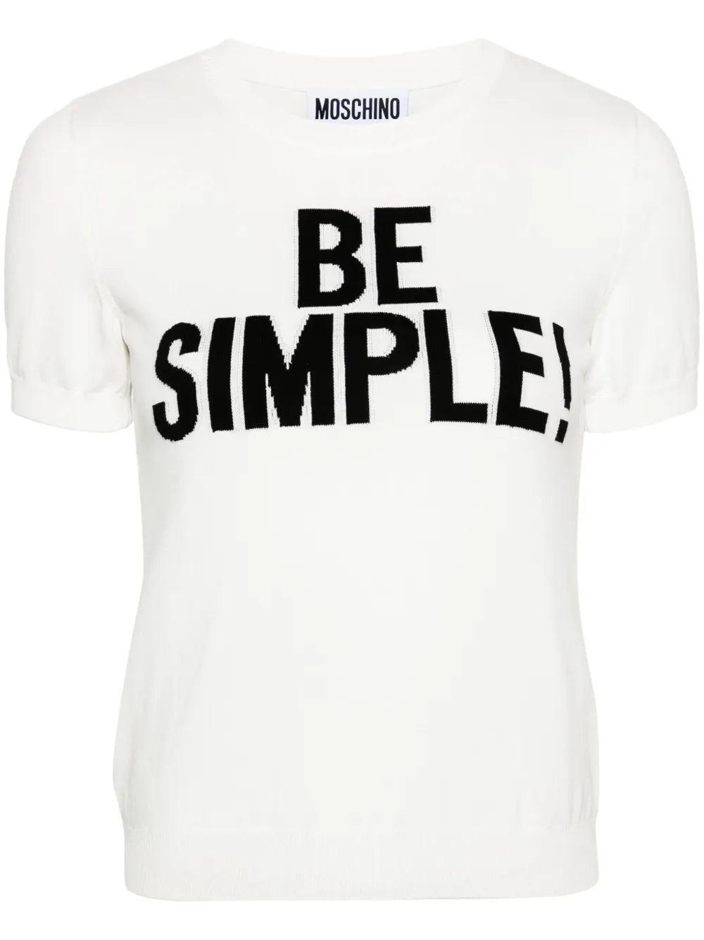 Slogan Intarsia-Knit Cotton Jumper