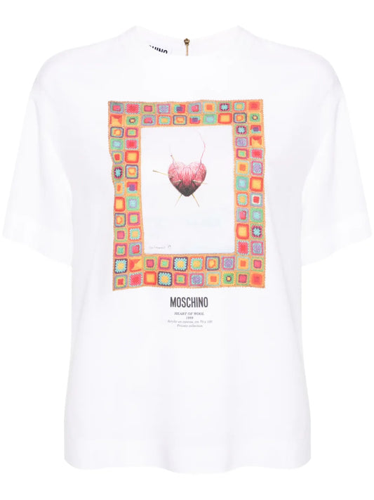Graphic-Print Crepe Blouse