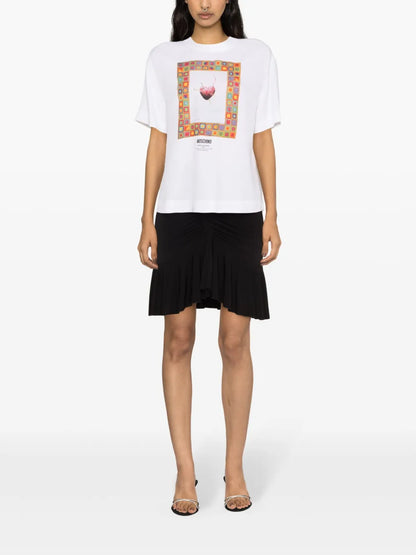 Graphic-Print Crepe Blouse