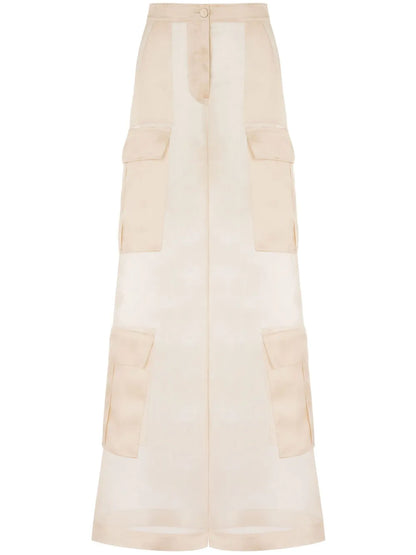 Silk Wide-Leg Trousers