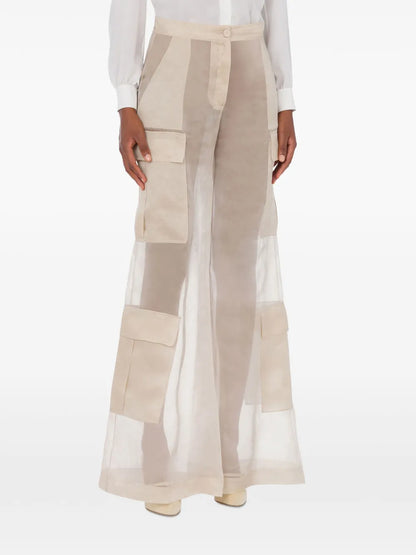 Silk Wide-Leg Trousers