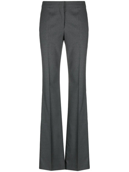 Straight Virgin Wool Tailored Trousers