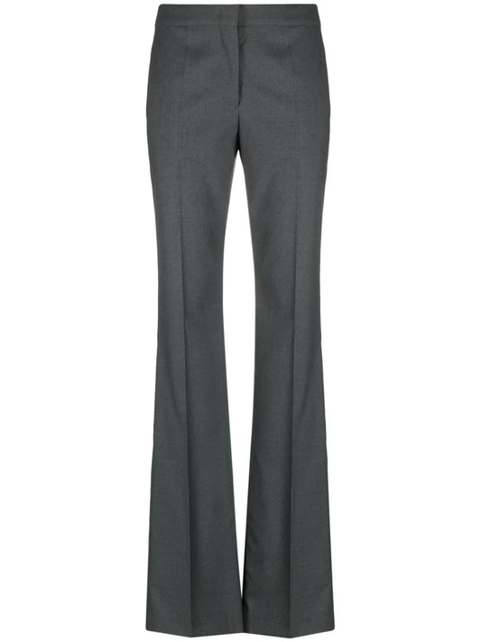 Straight Virgin Wool Tailored Trousers
