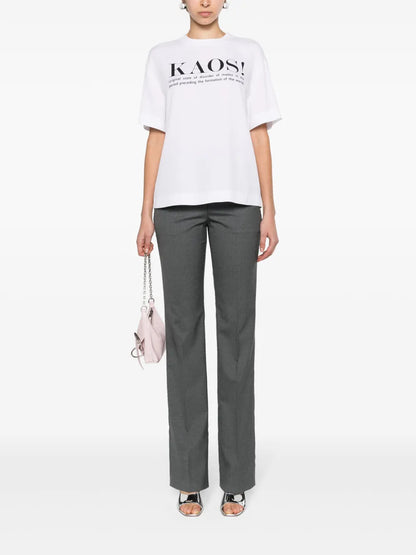 Straight Virgin Wool Tailored Trousers