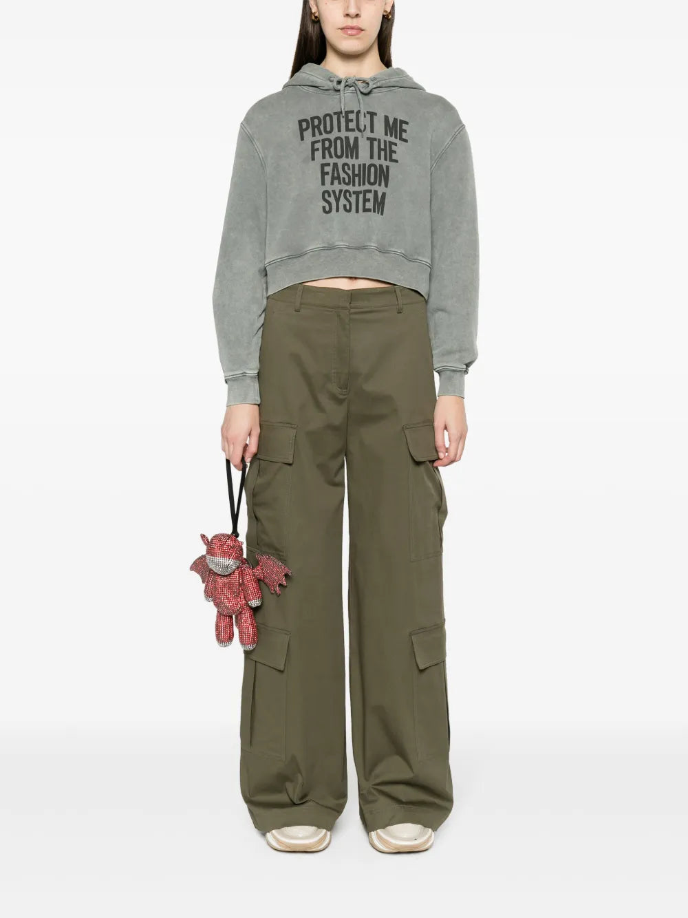 Slogan-Print Organic-Cotton Hoodie