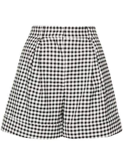 Gingham-Check Tailored Shorts