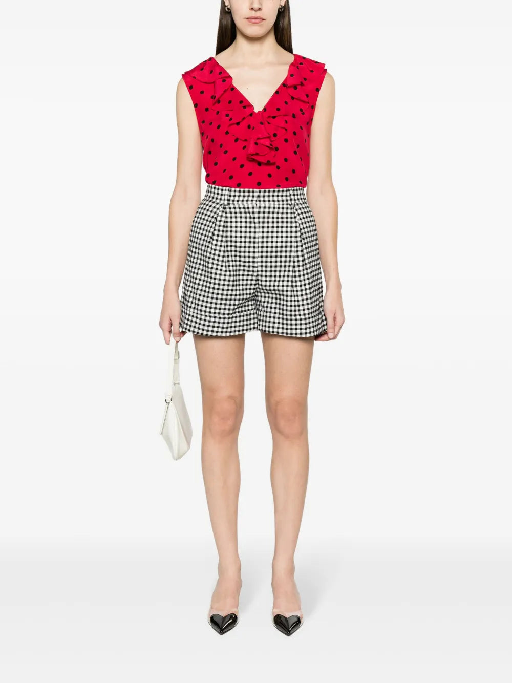 Gingham-Check Tailored Shorts