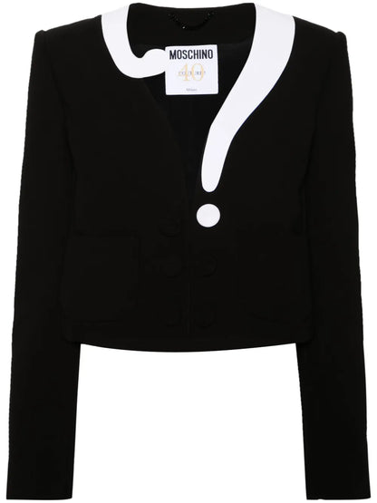Asymmetric-Neck Cropped Jacket