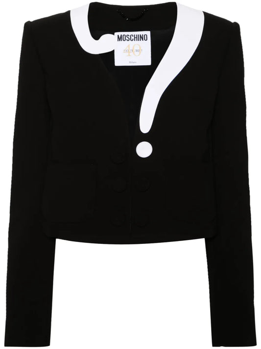 Asymmetric-Neck Cropped Jacket