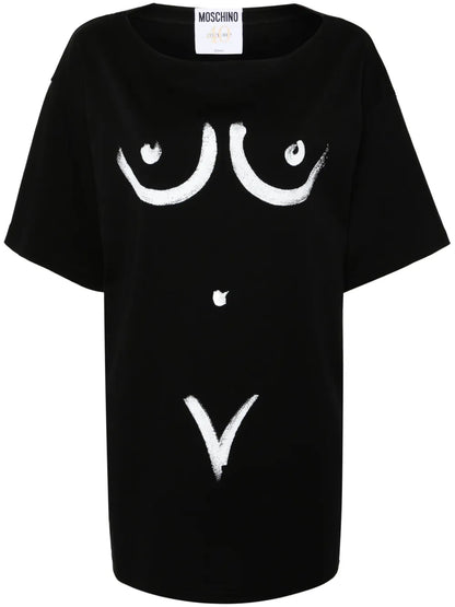 Motif-Print Cotton T-Shirt