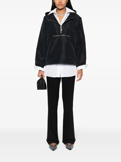 Patch-Detail Hooded Jacket