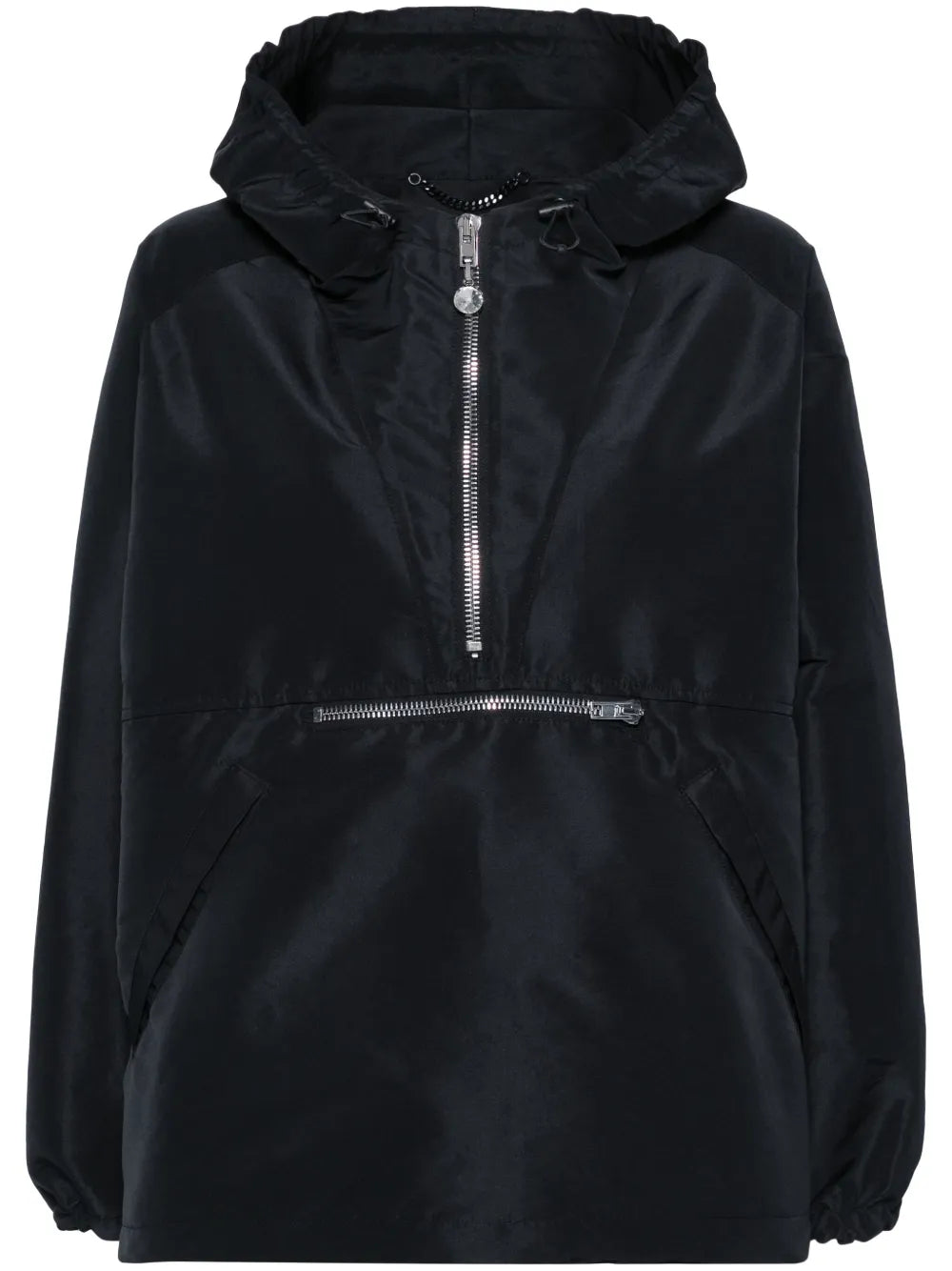 Patch-Detail Hooded Jacket