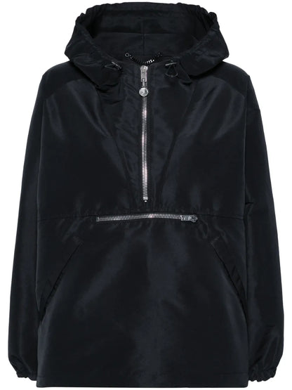 Patch-Detail Hooded Jacket