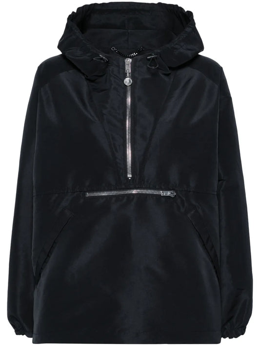 Patch-Detail Hooded Jacket