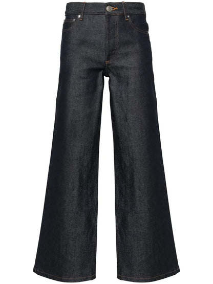 Elisabeth High-Rise Straight-Leg Cotton Jeans