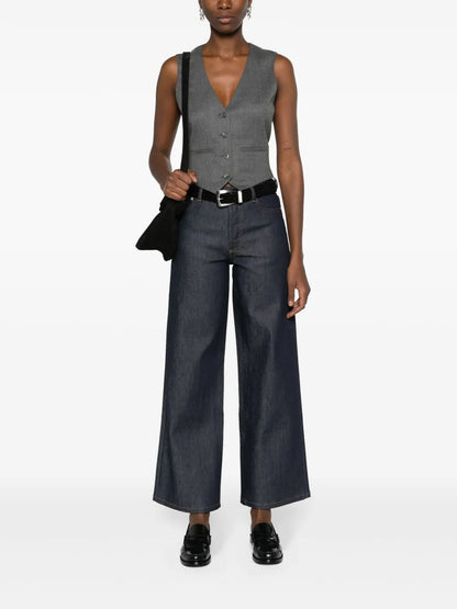 Elisabeth High-Rise Straight-Leg Cotton Jeans