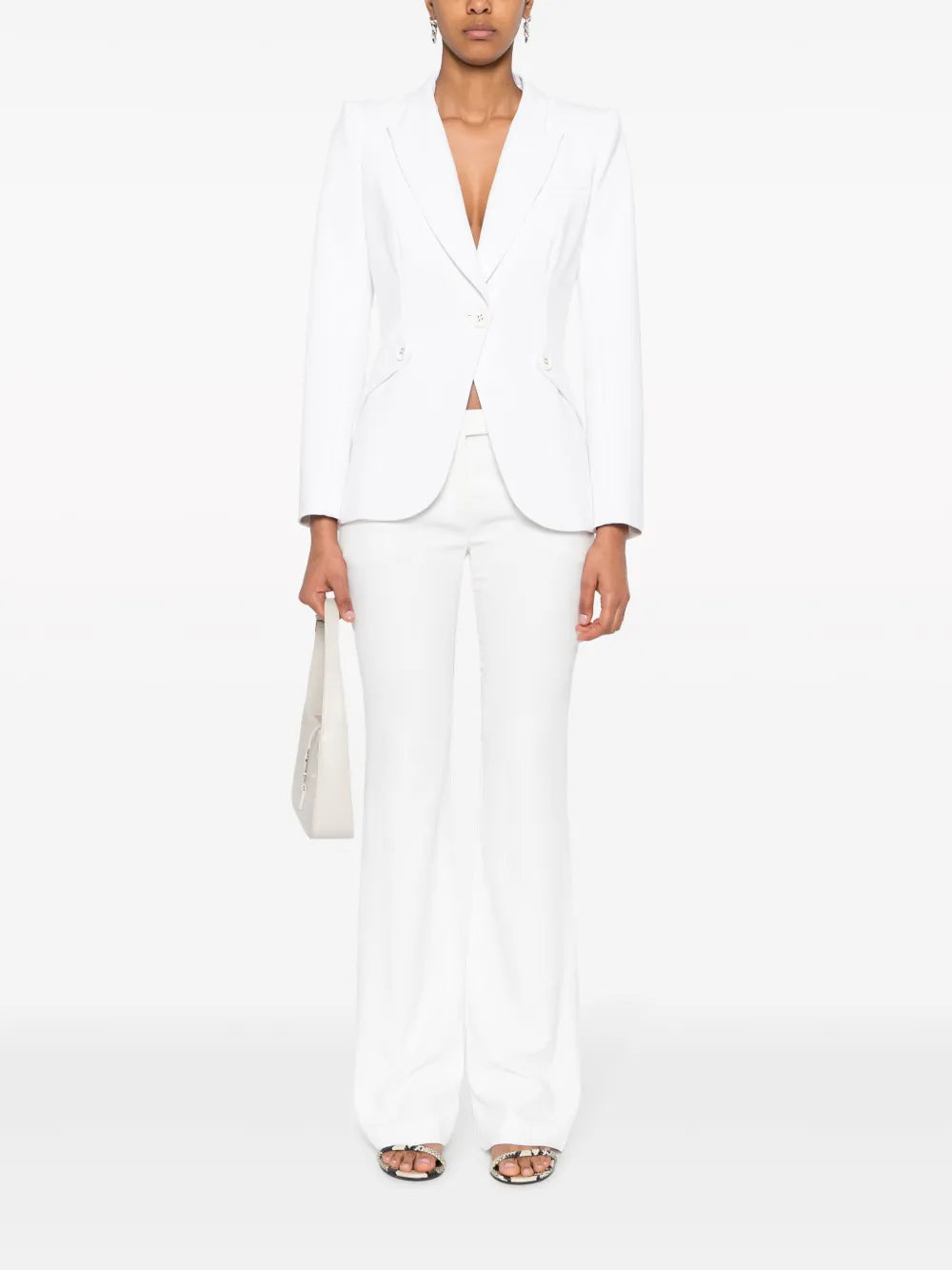 Single-Breasted Crepe Blazer