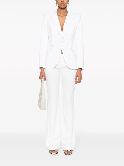 Single-Breasted Crepe Blazer