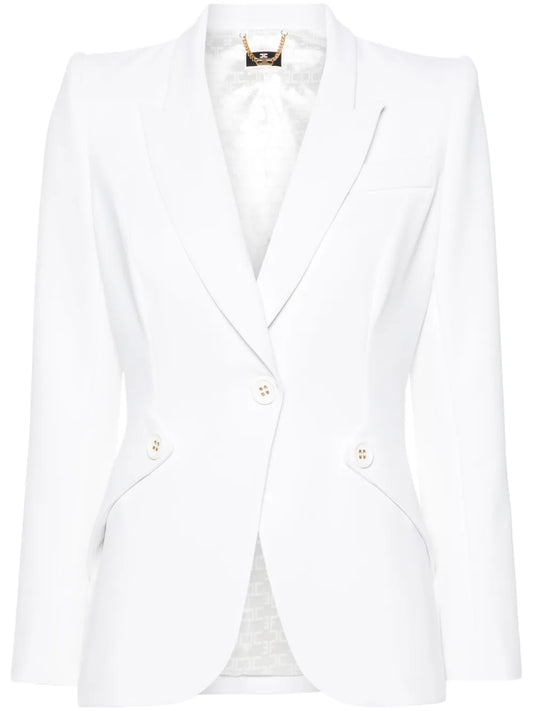 Single-Breasted Crepe Blazer