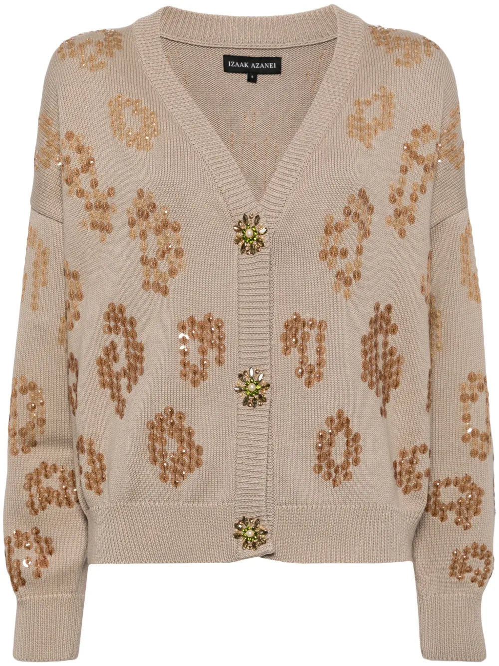 Sequin-Embellished Cotton Cardigan