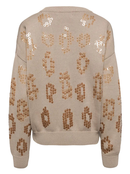 Sequin-Embellished Cotton Cardigan