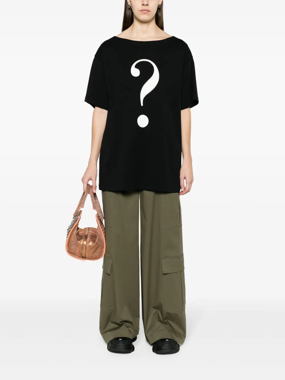 Question Mark-Print Cotton T-Shirt
