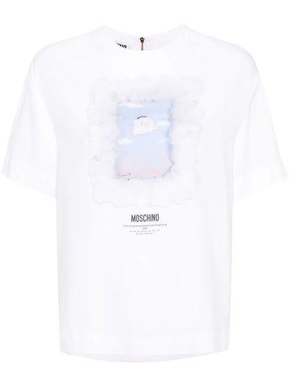 Graphic-Print Crepe T-Shirt
