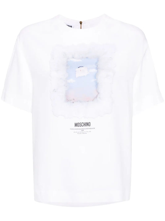 Graphic-Print Crepe T-Shirt
