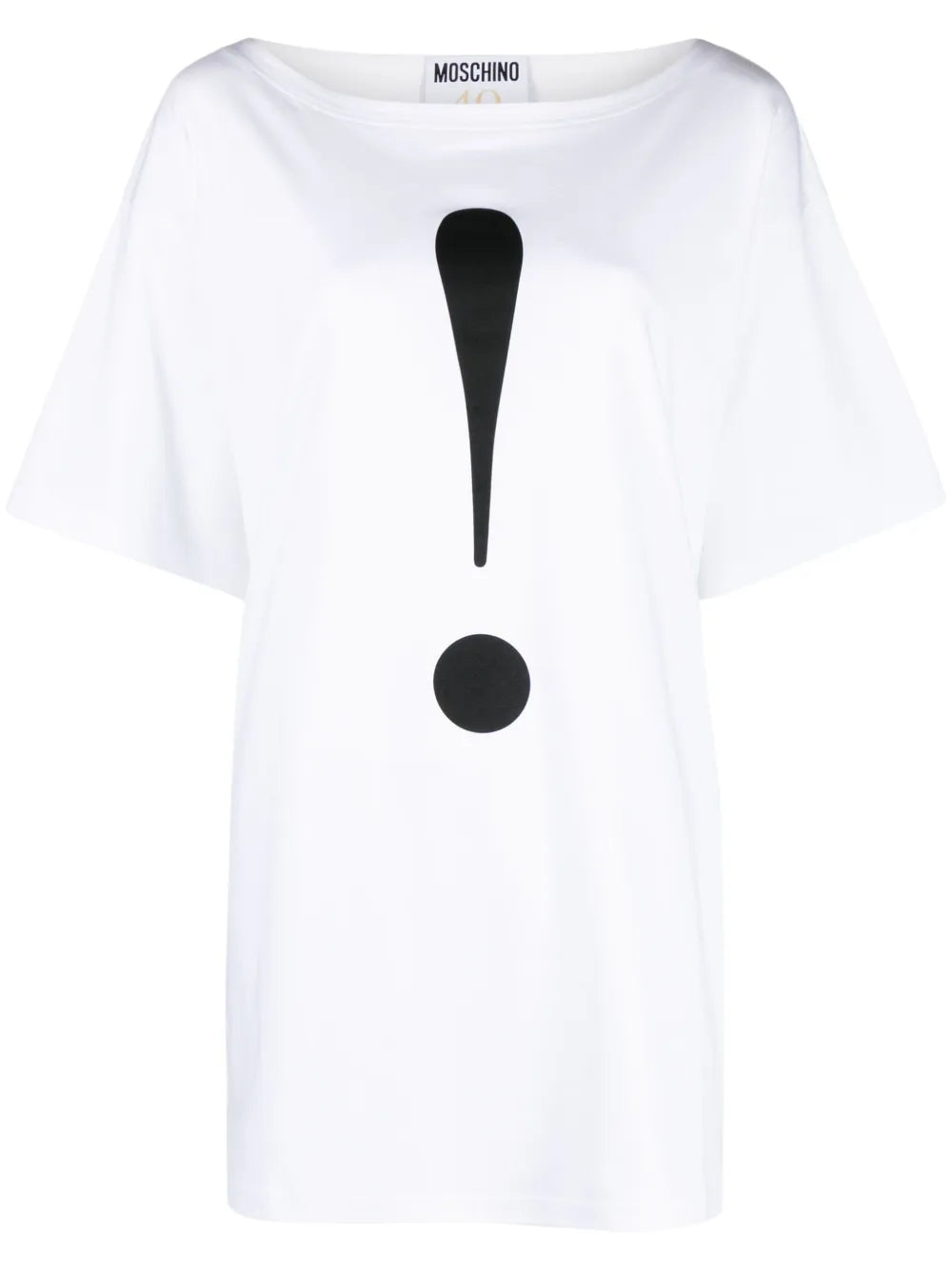 Exclamation Mark-Print Cotton T-Shirt