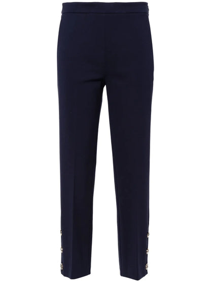 Straight-Leg Cropped Trousers
