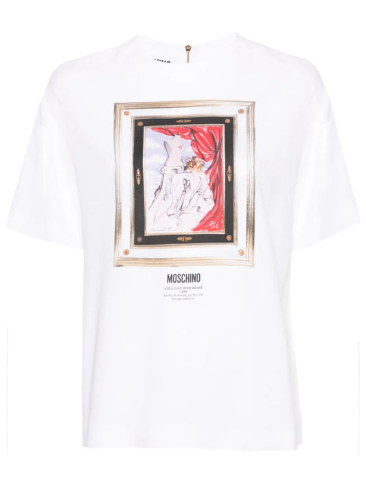 Painting-Print Crepe Blouse