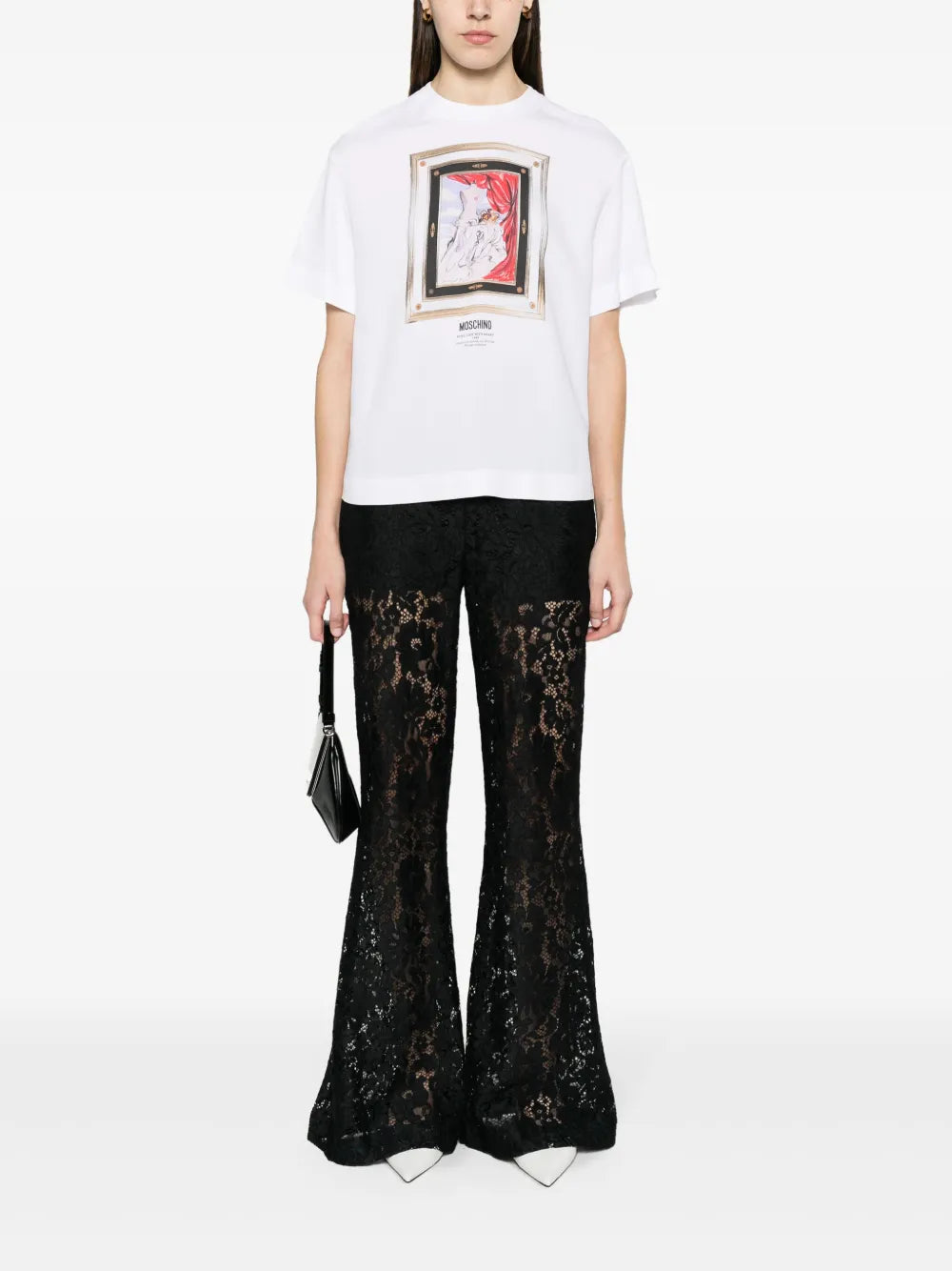 Painting-Print Crepe Blouse