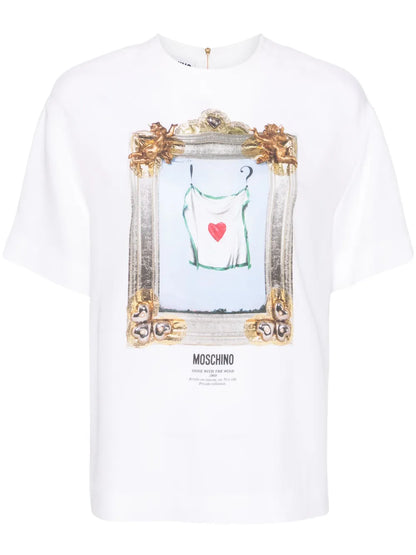 Painting-Print Crepe Blouse